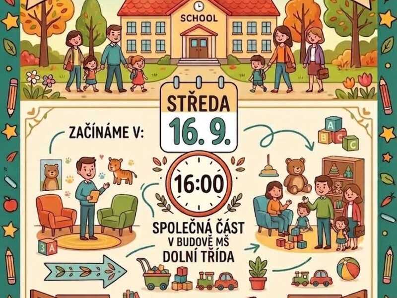 Pozvánka na třídní schůzky 16.9. v MŠ