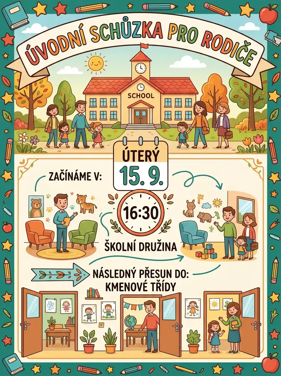 15. 9. 2026 - Úvodní třídní schůzka